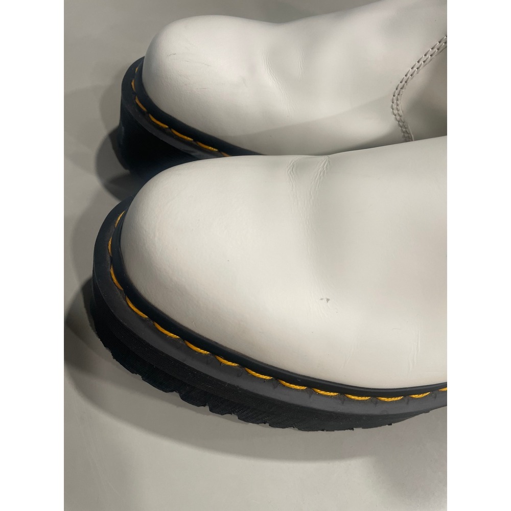 Dr. Martens 2976 Quad White Leather Platform Chelsea Boots Mens 9 Womens 10 - Picture 9 of 9
